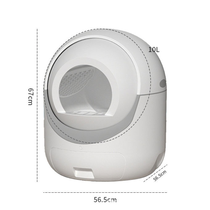 WiFi Toegelaten Slimme Cat Litter Box With Odor-Controle Verre Controle en Berichten 0