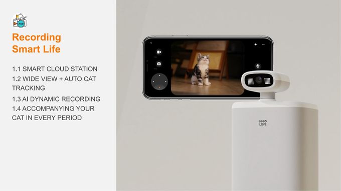 De slimme Voeder van Cat Robot With 2.5L van het Metgezelhuisdier/Digitale het Gezoemcamera van 4X 2