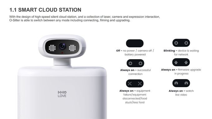 Intelligente Pet Companion-robot met voerbak van 2,5 liter en camera met 4x digitale zoom 2