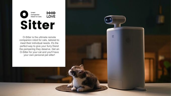 Intelligente Pet Companion-robot met voerbak van 2,5 liter en camera met 4x digitale zoom 1