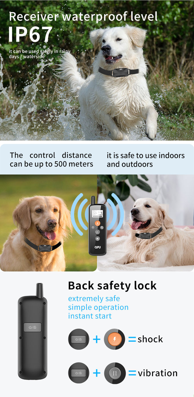 Draadloze Elektronische Hond Opleidingskraag met de Verre Schok van de Piepertrilling 1