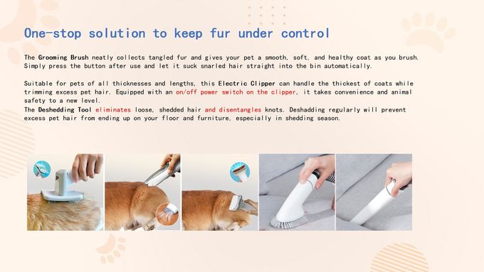 Vacuümborstel 5-in-1 huisdierverzorgingsset 600W huisdierdroger, blazer voor hond en kat 2